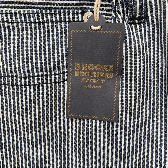 Brooks Brothers Red Fleece Denim Striped Pants (NWT) - Picture 8 of 14
